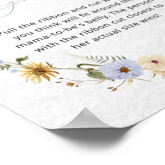 Wildflower Baby shower Game Poster (Hoek)