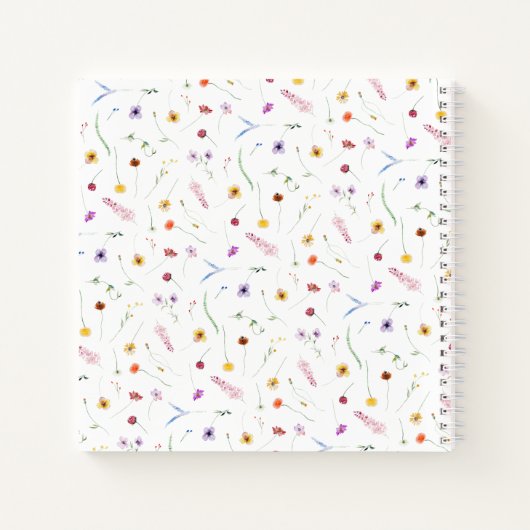 Wildflower Baby shower gastenboek Notitieboek (Achterkant)