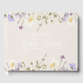 Wildflower Baby shower gepersonaliseerd gastenboek