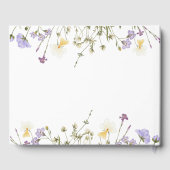 Wildflower Baby shower gepersonaliseerd Gastenboek (Achterkant)