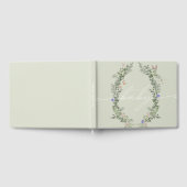 Wildflower Baby shower gepersonaliseerd groen Gastenboek (Volledig)