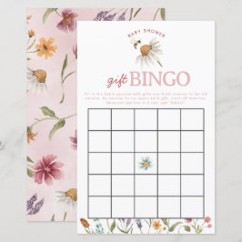 Wildflower Baby shower Gift Bingo Spel