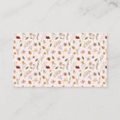 Wildflower Baby shower Gift Registry Informatiekaartje (Achterkant)