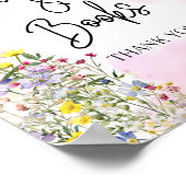 Wildflower Baby shower Gift Sign Poster (Hoek)