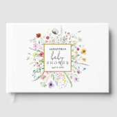 Wildflower Baby Shower Guest Book Gastenboek (Voorkant)