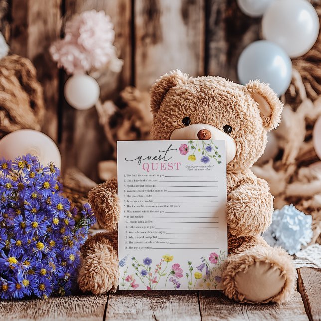 Wildflower Baby shower Guest Quest spel (Creator heeft geüpload)