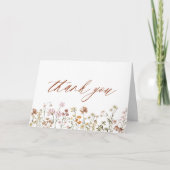 Wildflower Baby shower in bloei Bedankkaart (Voorkant)