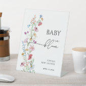 Wildflower Baby shower in bloei Reclamebord Met Voetstuk (Insitu)