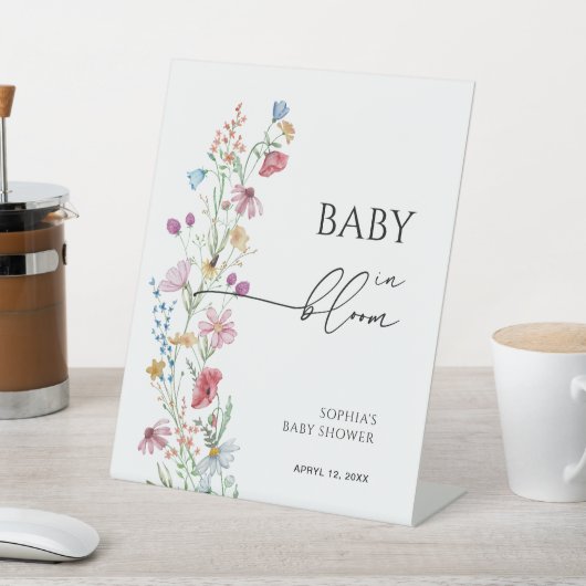 Wildflower Baby shower in bloei Reclamebord Met Voetstuk (Insitu)