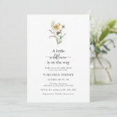 Wildflower Baby Shower Kaart (Staand voorkant)