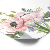 Wildflower Baby shower Late Night Luiers Teken Poster (Hoek)