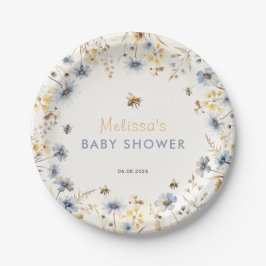 Wildflower Baby Shower Lente  Papieren Bordje