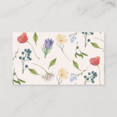 Wildflower Baby shower luier loterij spel Informatiekaartje (Achterkant)