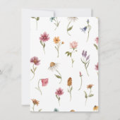 Wildflower Baby shower mama of papa spel Kaart (Achterkant)