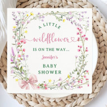 Wildflower Baby shower Meisje Roze Bloemen