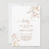 Wildflower Baby shower Meisje Uitnodiging (Voorkant)