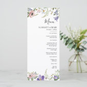 Wildflower Baby shower Menu (Staand voorkant)