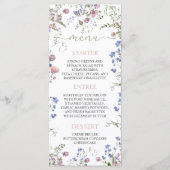 Wildflower Baby Shower Menukaart (Voorkant)