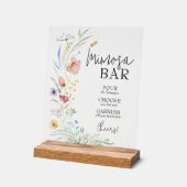 Wildflower Baby shower Mimosa Bar Acryl Bord (Hoek)