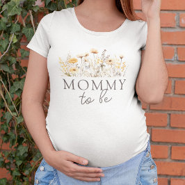 Wildflower Baby Shower Moederschap T-shirt
