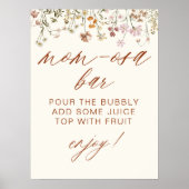 Wildflower Baby shower Mom-Osa Bar Poster (Voorkant)