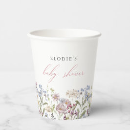 Wildflower Baby shower Paper Cup Floral Girl Papieren Bekers