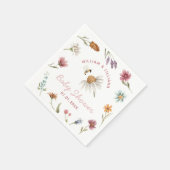 Wildflower Baby shower Papier Servet (Hoek)