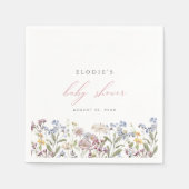 Wildflower Baby shower Papier Servetten Bloemen Me (Voorkant)