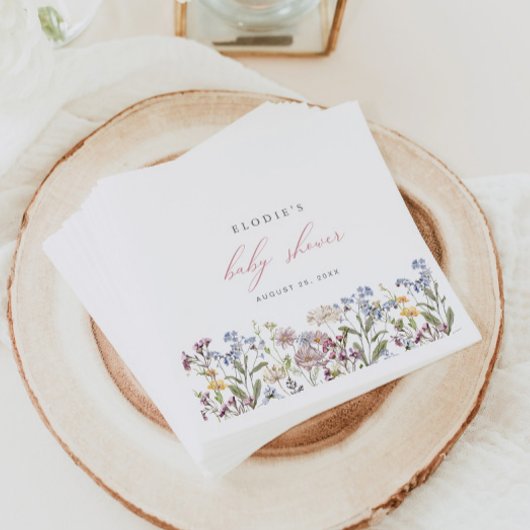 Wildflower Baby shower Papier Servetten Bloemen Me