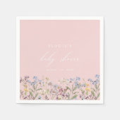 Wildflower Baby shower Papier Servetten Blush Meis (Voorkant)