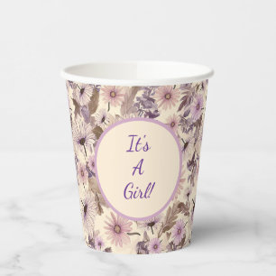 Wildflower Baby shower Papieren Bekers