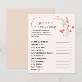 Wildflower Baby Shower Prijs Raden Juiste Spel