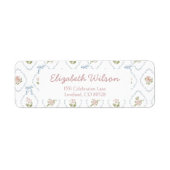 Wildflower Baby Shower Return Address Etiket (Voorkant)