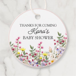 Wildflower Baby shower Ronde Partij Voorkeur Label