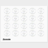 Wildflower Baby Shower Ronde Sticker (Vel)