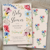 Wildflower Baby shower rustiek land bloemig Kaart