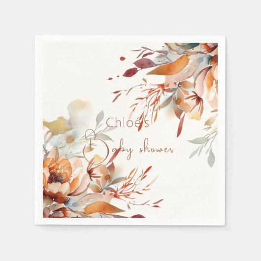 Wildflower baby shower servet (Voorkant)