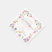 Wildflower Baby shower servetten |  tekst (Hoek)