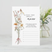 Wildflower Baby shower spel raden de puinhoop Kaar Kaart (Staand voorkant)