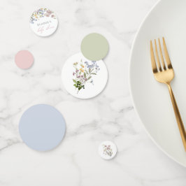 Wildflower Baby shower Tafel Confetti Bloemen Boho