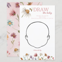 Wildflower Baby shower Teken de Baby Game