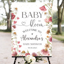 Wildflower Baby Shower Tuin Welkomstbord
