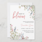 Wildflower Baby Shower Uitnodiging (Voorkant)