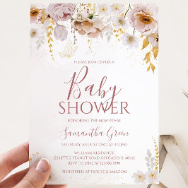 Wildflower Baby Shower Uitnodiging