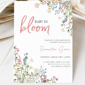 Wildflower Baby Shower Uitnodiging