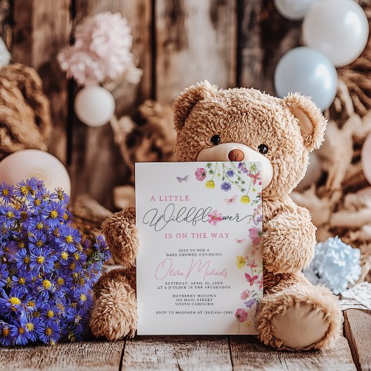 Wildflower Baby shower uitnodiging | Baby in Bloom
