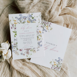 Wildflower Baby shower Uitnodiging Meisje Boho Pin