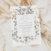 Wildflower Baby shower Uitnodiging Meisje Boho Pin