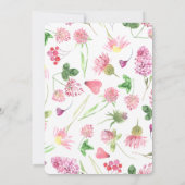 Wildflower Baby Shower Uitnodigingen (Achterkant)