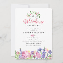 Wildflower Baby Shower Uitnodigingen